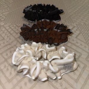 lululemon Trio Scrunchie Set - Black, Brown, White